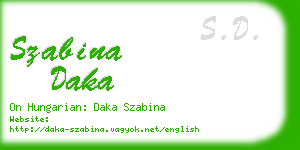szabina daka business card